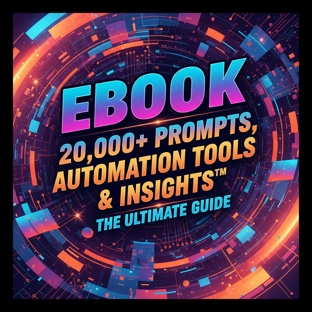 20,000+ Prompts, Automation Tools & Insights™

a professional funky eye catching EBOOK cover for product. size 1024x1024

Always add ebook

No author title