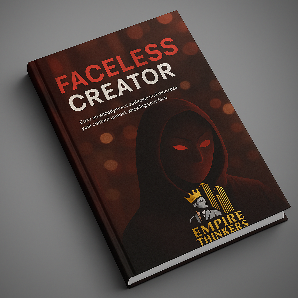 Faceless Creator book by Empire Thinkers – a guide to building a successful online business without revealing your identity.