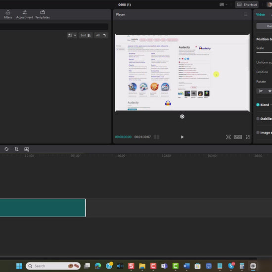 Empire Thinkers Master CapCut course – 21-part video and podcast training featuring CapCut software interface displayed on a laptop.