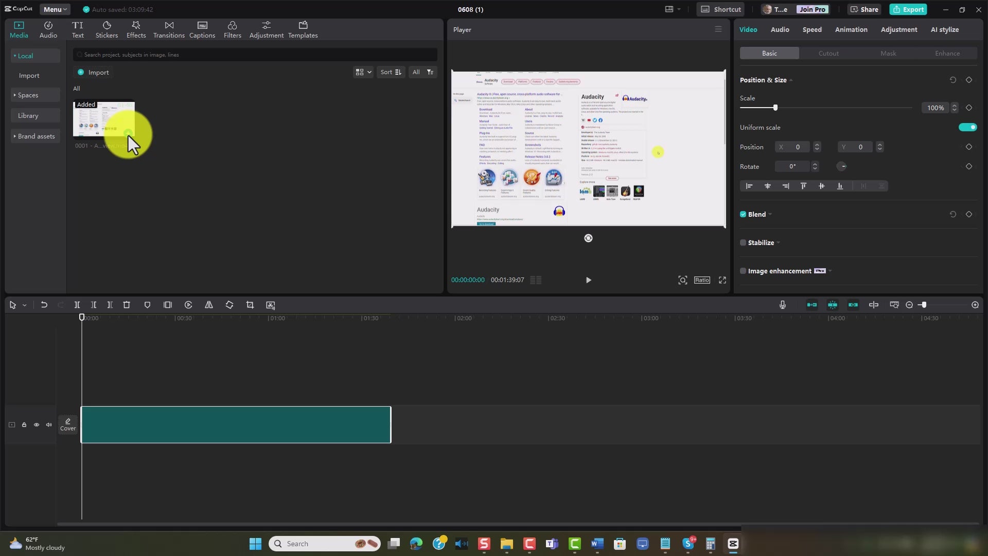 Empire Thinkers Master CapCut course – 21-part video and podcast training featuring CapCut software interface displayed on a laptop.