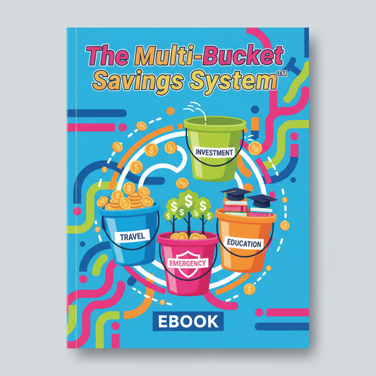 
The Multi-Bucket Savings System™

funky eye catching EBOOK cover for product. size 1024x1024

Always add ebook

No author title
