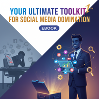 Your Ultimate Toolkit for Social Media Domination™

Also show how it will solve a prolbem

a professional eye catching EBOOK cover for product. size 1024x1024

Always add ebook and something customer wants to see

No author title

